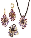Le Vian Crazy Collection Pomegranate Garnet Grape Amethyst Swirling Drop Earrings Ring Pendant Necklace Jewe