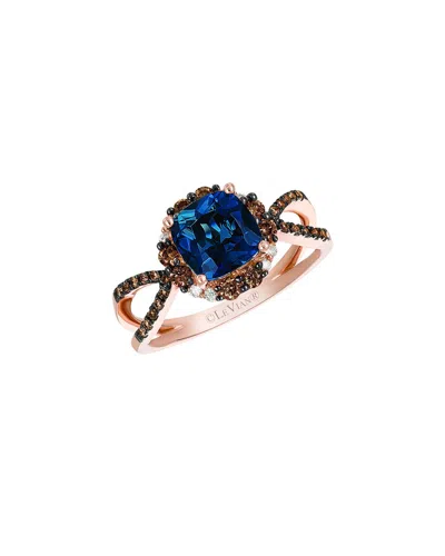 Le Vian ® Deep Sea Blue Topaz™ 14k Rose Gold 1.96 Ct. Tw. Diamond & London Blue Topaz Ring