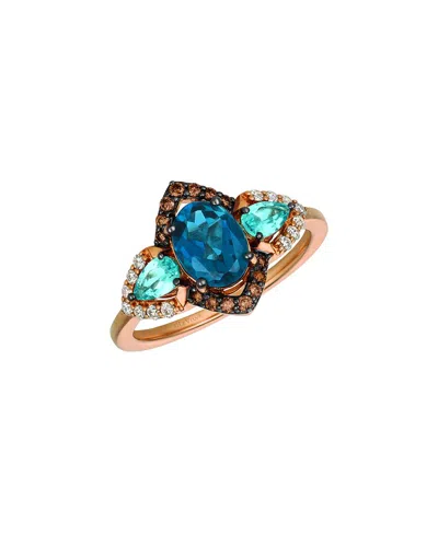 Le Vian ® Deep Sea Blue Topaz™ 14k Rose Gold 2.04 Ct. Tw. Diamond & London Blue Topaz Ring