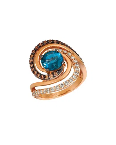 Le Vian ® Deep Sea Blue Topaz™ 14k Rose Gold 2.81 Ct. Tw. Diamond & London Blue Topaz Ring