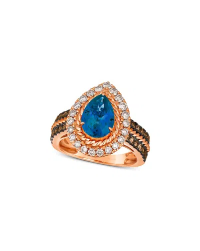 Le Vian ® Deep Sea Blue Topaz™ 14k Rose Gold 3.17 Ct. Tw. Diamond & London Blue Topaz Ring