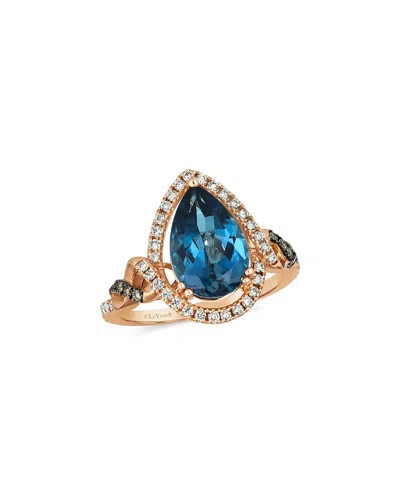 Le Vian ® Deep Sea Blue Topaz™ 14k Rose Gold 3.37 Ct. Tw. Diamond & London Blue Topaz Ring