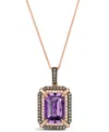 Le Vian Deep Sea Blue Topaz (3-9/10 Ct. T.w.), Chocolate Diamond (1/4 Ct. T.w.) & Nude Diamond (1/5 Ct. T.w. In Gold