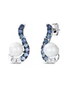 Le Vian ® Denim Ombré® 14k 0.89 Ct. Tw. Sapphire & 7.5-8mm Pearl Earrings