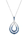 Le Vian ® Denim Ombré® 14k 1.63 Ct. Tw. Sapphire Ombre Pendant In Metallic