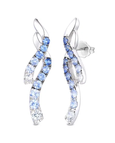 LE VIAN LE VIAN® DENIM OMBRÉ® 14K 2.23 CT. TW. SAPPHIRE OMBRE EARRINGS