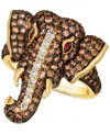 Le Vian Diamond (2 Ct. T.w.) & Passion Ruby Accent Elephant Ring In 14k Gold In Gold