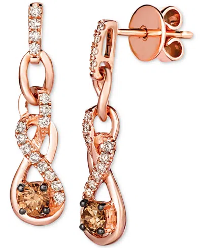 Le Vian 14k Strawberry Gold 0.66 Ct. Tw. Diamond Earrings In Rose Gold