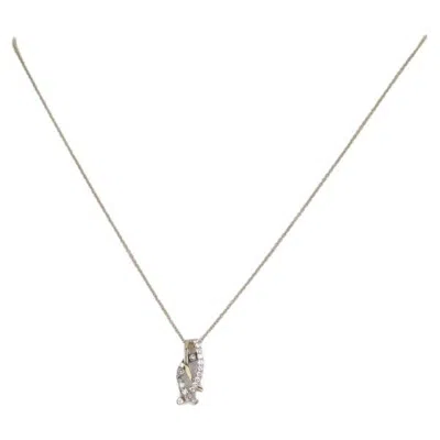 Pre-owned Le Vian Diamond Pendant Necklace 18 1/4" - Yellow Gold 14k Round Brilliant .40ct