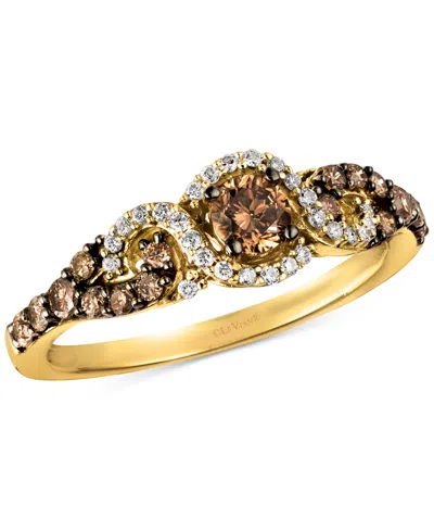 Le Vian Diamond Three-stone Ring In 14k Rose Gold (1/2 Ct. T.w.) (also Available In Yellow Gold Or White Gol