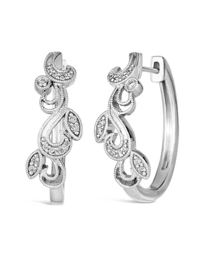 Le Vian ® Distinction Platinum 0.17 Ct. Tw. Diamond Hoop Earrings In Silver