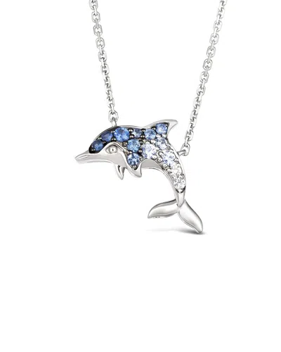 LE VIAN LE VIAN® DOLPHIN 14K 0.31 CT. TW. SAPPHIRE NECKLACE