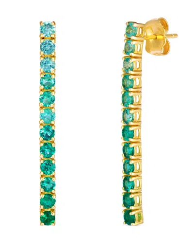 Le Vian Emerald (1-1/10 Ct. T.w.) Drop Earrings In 14k Honey Gold In Green