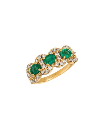 Le Vian ® Emerald 14k 1.69 Ct. Tw. Diamond & Emerald Band Ring In Gold