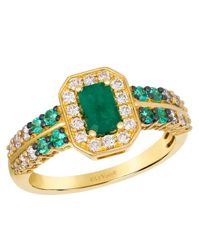 Le Vian Emerald & Nude Diamond (3/8 Ct. T.w.) Ring In 14k Honey Gold