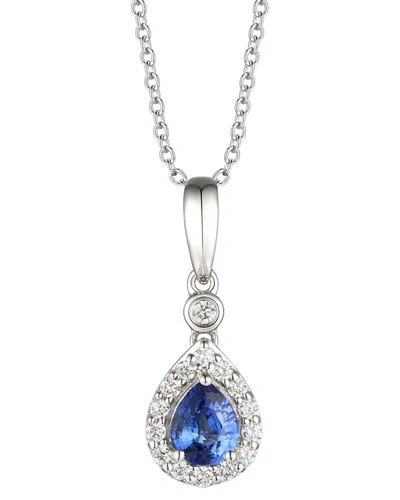 Le Vian ® Escape 14k 0.41 Ct. Tw. Diamond & Sapphire Pendant Necklace In Metallic