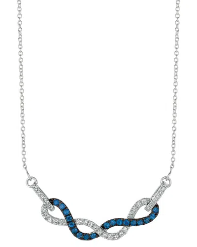 Le Vian Escape 14k 0.64 Ct. Tw. Diamond & Sapphire Necklace In Metallic