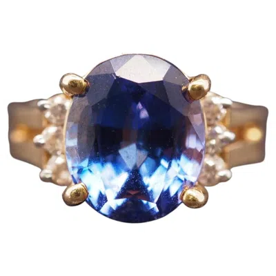 Pre-owned Le Vian Estate Levain 14k Yellow Gold Tanzanite And Diamond Ring - Vhk#120c