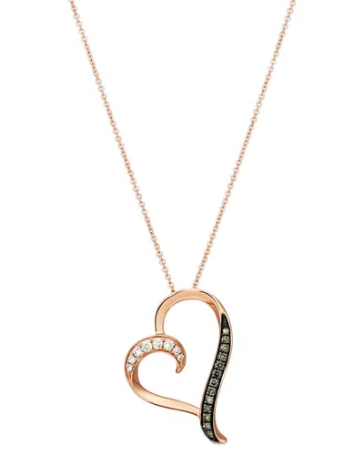 Le Vian Euphoria Chocolate 14k 0.01 Ct. Tw. Diamond Pendant Necklace In Gold