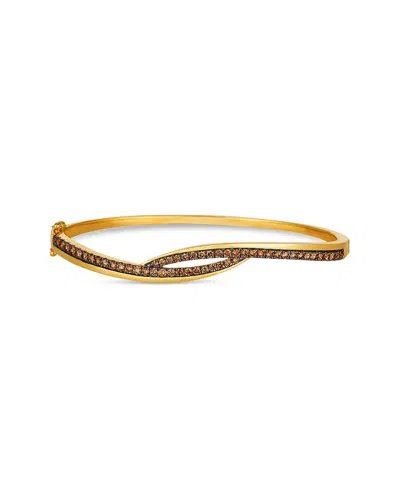 Le Vian Euphoria Chocolate 14k 0.12 Ct. Tw. Diamond Bangle Bracelet In Gold