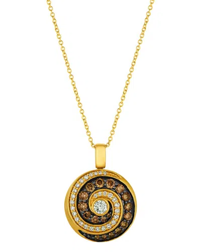 Le Vian Euphoria Chocolate 14k 0.15 Ct. Tw. Diamond Pendant In Gold