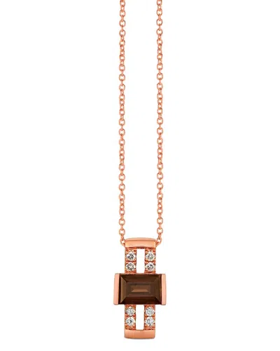 Le Vian Euphoria Chocolate 14k 0.71 Ct. Tw. Diamond & Quartz Pendant Necklace