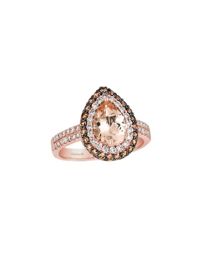 Le Vian ® Euphoria Chocolate 14k 1.04 Ct. Tw. Diamond & Morganite Ring In Gold