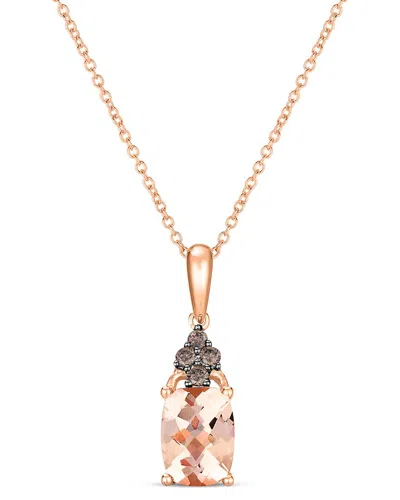 Le Vian Euphoria Chocolate 14k 1.14 Ct. Tw. Diamond & Morganite Pendant Necklace