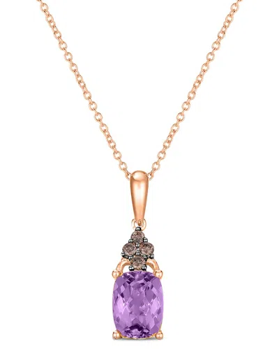 Le Vian ® Euphoria Chocolate 14k 1.23 Ct. Tw. Diamond & Amethyst Pendant In Purple