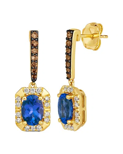 Le Vian Euphoria Chocolate 14k 1.47 Ct. Tw. Diamond & Tanzanite Earrings In Gold