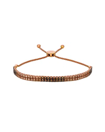 Le Vian Euphoria Chocolate 14k 3.00 Ct. Tw. Diamond Bolo Bracelet In Gold