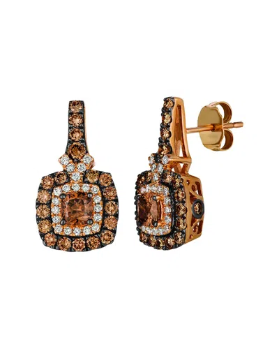 Le Vian ® Euphoria Chocolate 14k Rose Gold 1.52 Ct. Tw. Diamond Drop Earrings In Multi
