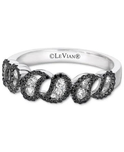 Le Vian Exotics Vanilla Diamond (1/3 Ct. T.w.) & Blackberry Diamond (1/4 Ct. T.w.) Statement Ring In 18k Whi In Burgundy