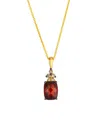 Le Vian Garnet (1.85 Ct. T.w.), Vanilla And Chocolate Diamond Pendant Necklace (0.08 Ct. T.w.) In 14k Honey  In Gold