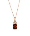 Le Vian Garnet (2.80 Ct. T.w.), Vanilla And Chocolate Diamond Pendant Necklace (0.12 Ct. T.w.) In 14k Strawb In Gold