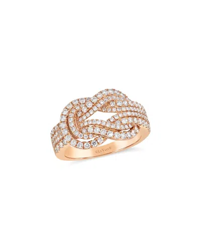 Le Vian ® Gladiator Knot 14k Rose Gold 0.99 Ct. Tw. Diamond Cocktail Ring In Pattern