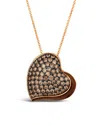 Le Vian Godiva 14k Rose Gold 0.09 Ct. Tw. Diamond & Enamel Pendant
