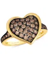 Le Vian Godiva X  Chocolate Diamond Heart Ring (3/4 Ct. T.w.) In 14k Gold In 14k Honey Gold Ring