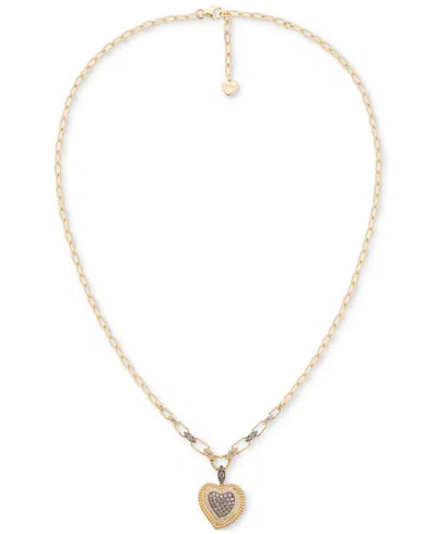 Le Vian Godiva X  Diamond Heart Pendant Necklace (3/4 Ct. T.w.) In 14k Yellow Gold, 17" + 2" Extender In Honey Gold