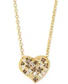 Le Vian Godiva X  Vanilla Diamond & Chocolate Diamond Heart 19" Pendant Necklace (3/8 Ct. T.w.) In 14