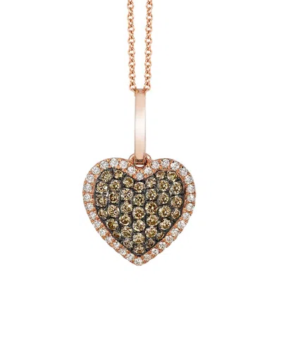 Le Vian Grand Sample Sale 14k Strawberry Gold 0.34 Ct. Tw. Diamond Pendant Necklace