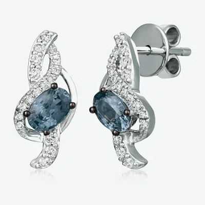 Le Vian Grand Sample Sale Earrings Featuring 1 Ct. Gray Spinel 1/4 Ct. Vanilla Diamonds Set In 14k Vanilla Gold In Silver