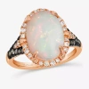 Le Vian Grand Sample Sale Le Vian Ring Featuring Neopolitan Opal Chocolate Diamonds Nude Diamonds Set In 14k Strawberry Gold In Transparent