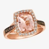Le Vian Grand Sample Sale Ring Featuring 1 1/2 Ct. Peach Morganite 1/10 Ct. Chocolate Diamonds 1/4 Ct. Nude Diamonds Set In 14 In Pink