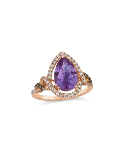 LE VIAN LE VIAN® GRAPE AMETHYST™ 14K ROSE GOLD 2.57 CT. TW. DIAMOND & AMETHYST RING
