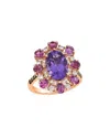 Le Vian ® Grape Amethyst™ 14k Rose Gold 4.41 Ct. Tw. Diamond & Amethyst 7-7.5mm Cocktail Ring