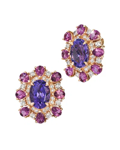 Le Vian ® Grape Amethyst™ 14k Rose Gold 6.32 Ct. Tw. Diamond & Amethyst Cocktail Earrings