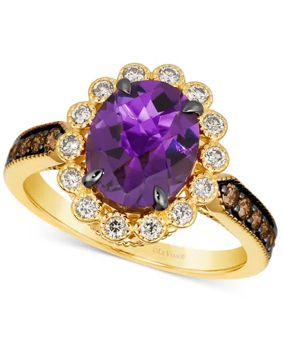 Le Vian Grape Amethyst (2-1/2 Ct. T.w.), Chocolate Diamonds (1/4 Ct. T.w.) & Nude Diamonds (1/4 Ct. T.w.) Ov In No Color