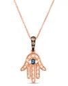 Le Vian ® Hamsa Collection 14k Rose Gold 0.21 Ct. Tw. Diamond & Sapphire Pendant