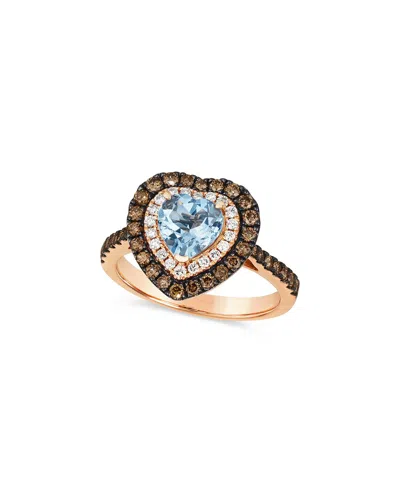 Le Vian ® Heart Collection 14k Rose Gold 1.81 Ct. Tw. Diamond & Aquamarine Ring